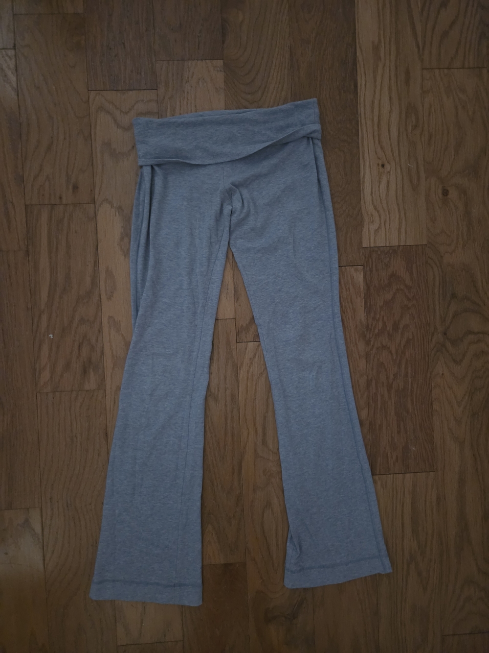 SO Light Gray Fold-Over Waist Yoga Pants